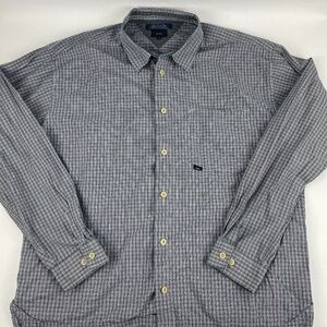 Tommy Jeans Button Up Shirt Mens XL Blue Plaid